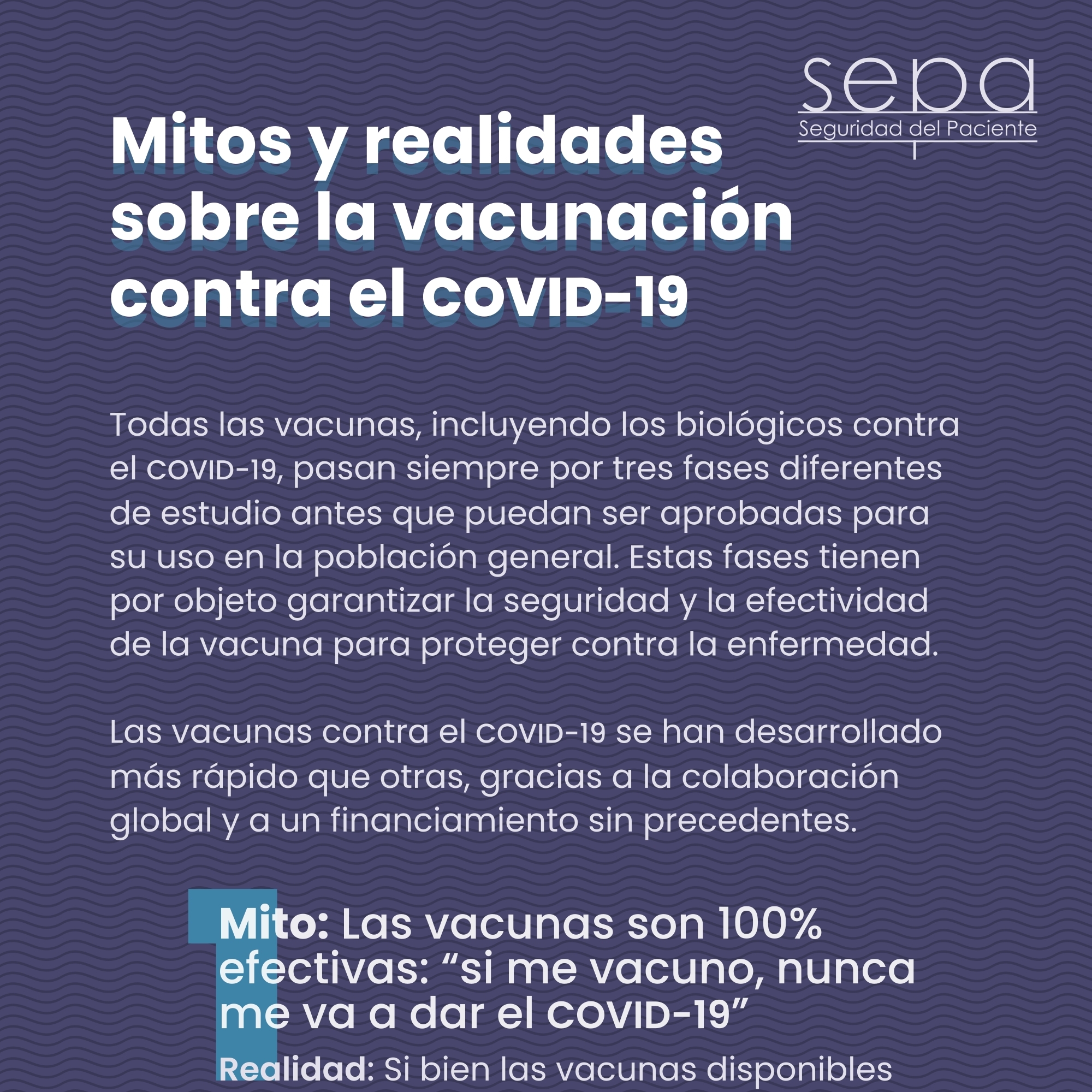 Boletín #2 de 2021 de Seguridad del Paciente - Mitos y realidades sobre la vacunación contra el COVID-19